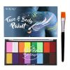 8-grid Double Color Palette Water-soluble Body Painting Pigments Halloween Washable Halloween Makeup