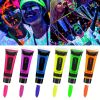 UV Glow Blacklight Face And Body Paint - Day Or Night Stage Clubbing Or Costume Makeup Etc 0.48 Oz Set Of 6 Tubes (6 Colors) Halloween Makeup