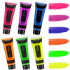 UV Glow Blacklight Face And Body Paint - Day Or Night Stage Clubbing Or Costume Makeup Etc 0.48 Oz Set Of 6 Tubes (6 Colors) Halloween Makeup