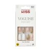 KISS Voguish Fantasy Medium Coffin Fake Nails Glossy Light White 28 Pieces