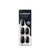 KISS imPRESS Color Medium Coffin Press-On Nails, 'All Black', 30 Count