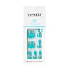 KISS imPRESS Press-On Gel Toenails, Glossy Sparkly Green, 24 Pieces