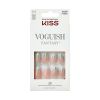 KISS Voguish Fantasy Medium Almond Glue-On Summer Nails, Green, 28 Pieces