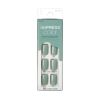 KISS imPRESS Color Long-Lasting Short Square Press-On Nails, Solid Green, 30 Pieces