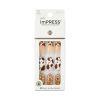 KISS imPRESS Medium Coffin Gel Press-On Nails, Matte Medium Brown , 30 Pieces