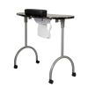 Portable & Foldable Manicure Table Nail Table Desk with Electric Dust Collector;  4 Lockable Wheels;  Carry Bag;  Black