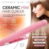 2023 Mini Hair Curler; Werdeny Ceramic Mini Hair Curler for Short Hair; 2 in 1 Mini Ceramic Curler and Hair Straightener; Mini Curling Iron 1/2 Inch B