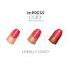 imPRESS Color Press-on Manicure, Chorally Crazy, Short