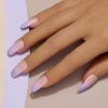 Salon Perfect Neon Modern French Ombre Purple Nail Set 24pc (File & Glue Included)