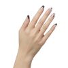 KISS imPRESS 'For the Night' Press-On Nails, Black Tip, Medium Length, Coffin Shape, 33 Ct.