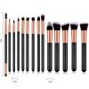 14Pcs Makeup Brushes Cosmetic Contour Foundation Eyebrow Black Gold Useful Tool