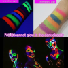 6 Pcs Glow In The Dark Face Body Paint, UV Black Light Glow Makeup Kit For Adult, Non-Toxic Fluorescent Face Paints Crayons For Birthday Party Hallowe