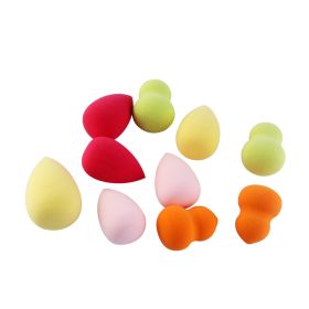 Cross-border Hot Selling 10 Mini Foam Large Powder Puff Non-latex Sponge Beauty Tools