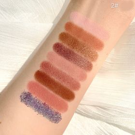 Pearlescent Matte Glitter 9 Color Eyeshadow Palette (Option: Impression)