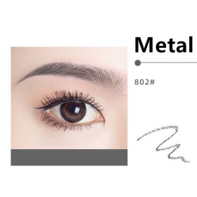 Waterproof And Long-lasting Non-fading Double-ended Eyebrow Pencil (Option: 802grey-Metal)