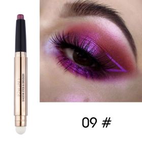 Double-ended Monochrome Non-smudge Eyeshadow Pencil (Option: 9 Style)