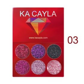 Creative 6 Colors Diamond Sequin Eyeshadow Palette (Option: 3 Style)