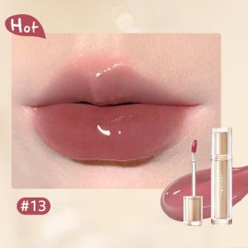 Iced Tea Mirror Lip Glaze Mirror Water Gloss Lip Gloss Glass Jelly Lip Brown Lipstick (Option: 13style)