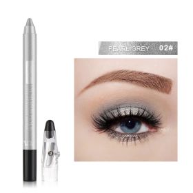 Eye Shadow Pen Stick Lying Silkworm Pearl With Foaming (Option: No.2 pearl silver)