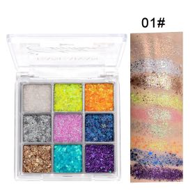 Stage Makeup Shining Patch Nine Color Eye Shadow Plate (Option: 1 Style)