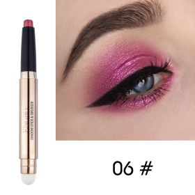 Double Headed Monochrome Eye Shadow Pen Pearlescent Sleeping Silkworm (Option: 6 Style)