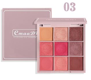 9-color Keyboard Fingertip Eyeshadow Palette (Option: 3 Style)