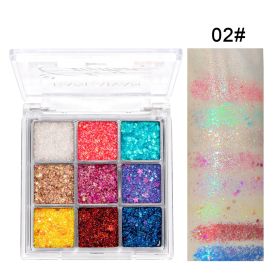 Stage Makeup Shining Patch Nine Color Eye Shadow Plate (Option: 2 Style)