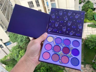 Fruit Series 12 Color Eyeshadow Palette Portable And Easy (Color: Purple)