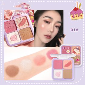 Blush Highlighting Repairing All-in-one Disc Pearlescent Brightening Clavicle Natural Three-dimensional (Option: 1Color)