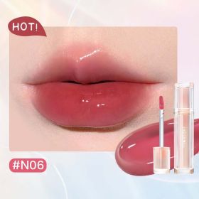 Iced Tea Mirror Lip Glaze Mirror Water Gloss Lip Gloss Glass Jelly Lip Brown Lipstick (Option: 3style)