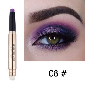 Double-ended Monochrome Non-smudge Eyeshadow Pencil (Option: 8 Style)