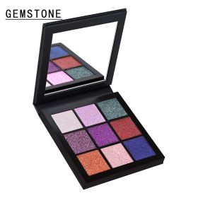 Earthy Smoky Makeup 9 Eyeshadows (Option: Gemstone)