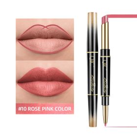 2-in-1 Matte Waterproof Non-Stick Lipstick Pencil (Option: 10 Style)