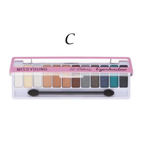 Non-Smudge Matte Pearlescent Eyeshadow Palette (Option: C)