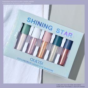 Pearl Glitter Set Lazy Sequin Liquid Eyeshadow (Option: 5colors set)