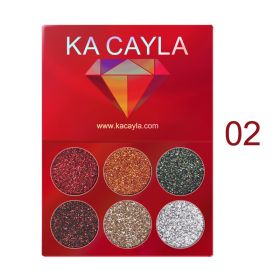 Creative 6 Colors Diamond Sequin Eyeshadow Palette (Option: 2 Style)