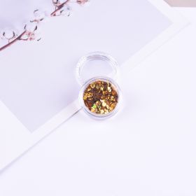 3mm Heart Laser Sequin Decorative Patch (Color: Gold)