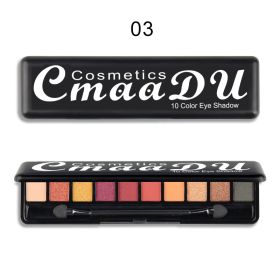 Creative 10 Color Matte Pearlescent Eyeshadow Palette (Option: 3 Style)