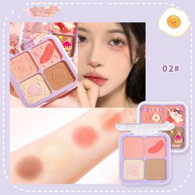 Blush Highlighting Repairing All-in-one Disc Pearlescent Brightening Clavicle Natural Three-dimensional (Option: 4color)