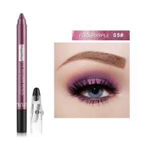 Eye Shadow Pen Stick Lying Silkworm Pearl With Foaming (Option: No.5 pearl grape purple)