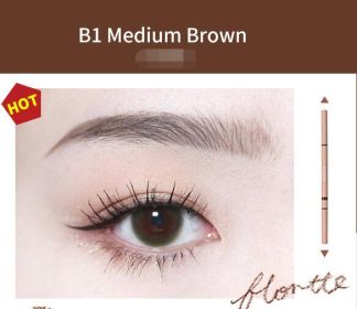 Women's Permanent Non-discoloring Double-headed Extremely Thin Eyebrow Pencil (Option: B1)