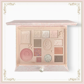 Embossed Eyeshadow Highlighter Blush All-in-one Makeup Plate (Option: Rose lava)