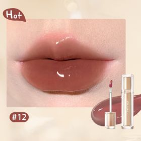 Iced Tea Mirror Lip Glaze Mirror Water Gloss Lip Gloss Glass Jelly Lip Brown Lipstick (Option: 12style)