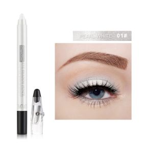 Eye Shadow Pen Stick Lying Silkworm Pearl With Foaming (Option: No.1 pearl white)