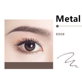 Waterproof And Long-lasting Non-fading Double-ended Eyebrow Pencil (Option: 806milk tea gray brown-Metal)