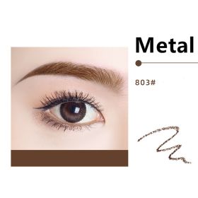 Waterproof And Long-lasting Non-fading Double-ended Eyebrow Pencil (Option: 803dark brown-Metal)