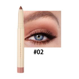 Cosmetic Eyeliner Gel Pen Lying Silkworm Mermaid Eye Shadow Pen Dual-use (Option: 02Color)