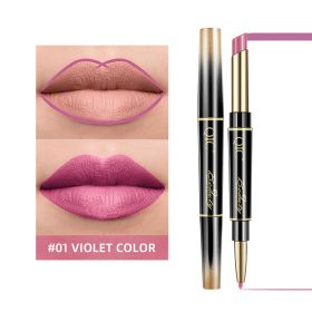 2-in-1 Matte Waterproof Non-Stick Lipstick Pencil (Option: 1 Style)