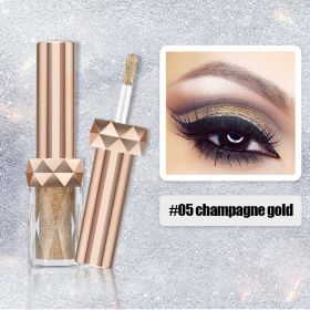 Monochrome Liquid Eye Shadow A Drop Of Tears Highlight Pearl Color Eye Shadow Makeup (Option: 5 Champagne Gold)