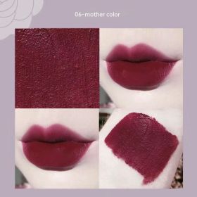 Matte Finish Long Lasting No Stain On Cup Discoloration Resistant Lipstick Lip Liner (Option: 06 Burgundy)